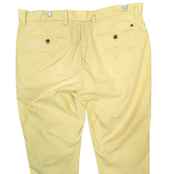 Men's Tommy Hilfiger Summer Yellow Custom Fit Th Flex Cotton‎ Chino Pants 36x34 - Picture 7 of 16
